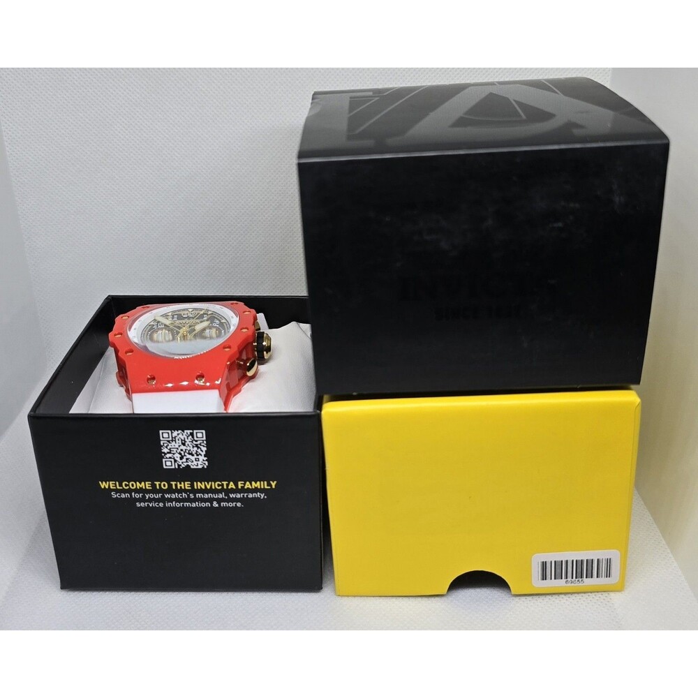 Invicta Racing Vaulthan Men's Watch 44mm White Red Gold 69655 Brand New - Picture 2 of 7